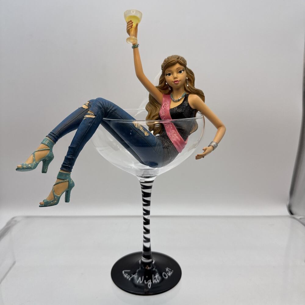 "Last Night Out Girl" Champagne Glass - Great Bachelorette Party Gift